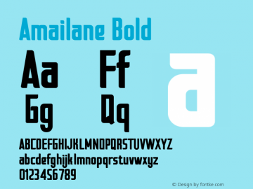 Amailane-Bold Fontlab Studio图片样张