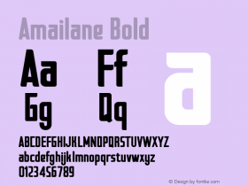 Amailane Bold Fontlab Studio图片样张