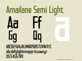 Amailane Semi Light FontLab Studio图片样张