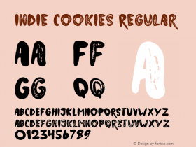 Indie Cookies Version 1.003;Fontself Maker 3.5.4 Font Sample