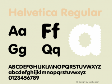 Helvetica Regular Unknown图片样张