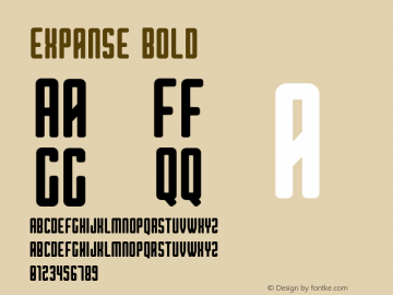 Expanse Bold Version 1.000 Font Sample