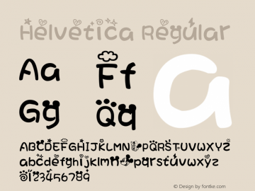 Helvetica Regular Unknown图片样张