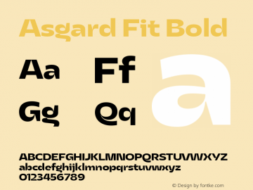 Asgard Fit Bold Version 2.003;FEAKit 1.0图片样张