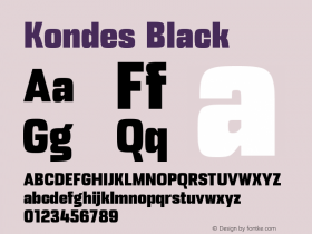 Kondes-Black Version 1.000 Font Sample