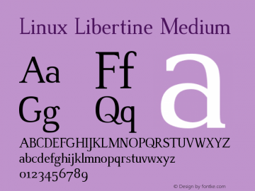 Linux Libertine Medium Version 0.2.2 Font Sample