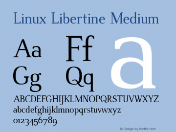 Linux Libertine Medium Version 0.2.6图片样张