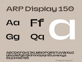 ARP Display 150 Version 1.000;PS 001.000;hotconv 1.0.88;makeotf.lib2.5.64775 Font Sample