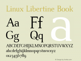 Linux Libertine Book Version 0.2.8 Font Sample