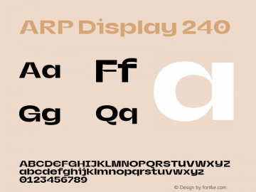 ARP Display 240 Version 1.000;PS 001.000;hotconv 1.0.88;makeotf.lib2.5.64775图片样张