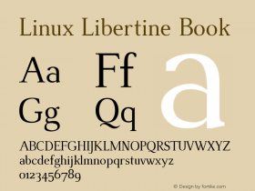 Linux Libertine Book Version 0.2.8 Font Sample