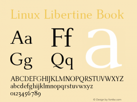 Linux Libertine Book Version 0.3.7 Font Sample