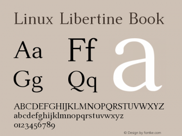 Linux Libertine Book Version 0.5.9 Font Sample