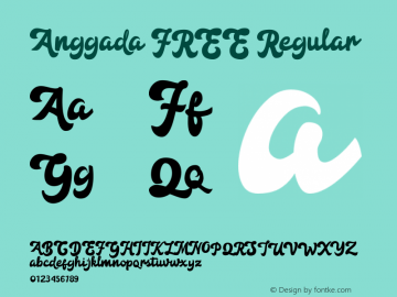 Anggada FREE Version 1.000 Font Sample