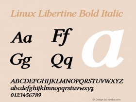 Linux Libertine Bold Italic Version 2.0.8图片样张