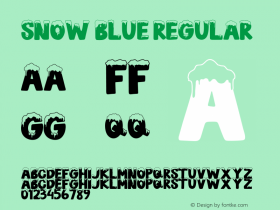 SNOW BLUE Version 1.00;October 8, 2019;FontCreator 11.5.0.2422 64-bit图片样张