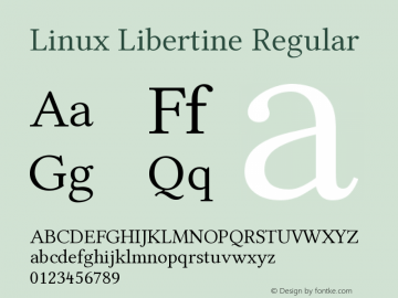 Linux Libertine Regular Version 2.2.0图片样张