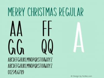 Merry Christmas Version 1.00 November 11, 2019, initial release Font Sample