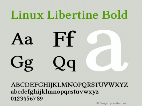 Linux Libertine Bold Version 2.2.0图片样张