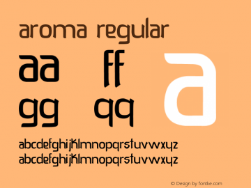 Aroma Version 1.00;December 10, 2019;FontCreator 12.0.0.2546 64-bit Font Sample