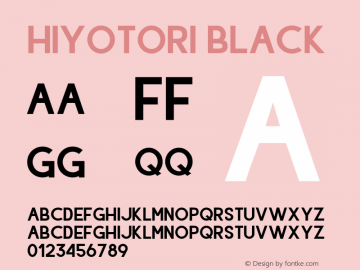 Hiyotori Black Version 1.00;December 20, 2019;FontCreator 11.5.0.2422 64-bit Font Sample