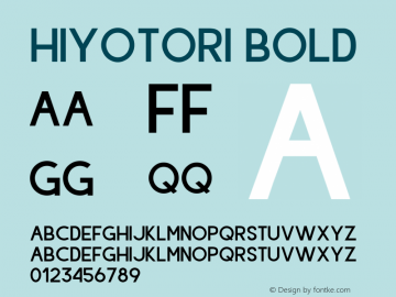 Hiyotori Bold Version 1.00;December 20, 2019;FontCreator 11.5.0.2422 64-bit Font Sample