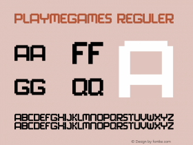 PlayMeGames Reguler Version 1.002;Fontself Maker 1.1.0图片样张