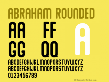 Abraham Rounded Demo Rounded Version 1.00;January 22, 2020;FontCreator 12.0.0.2535 64-bit图片样张