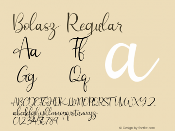 Bolasz Version 1.00;February 19, 2020;FontCreator 12.0.0.2525 64-bit Font Sample