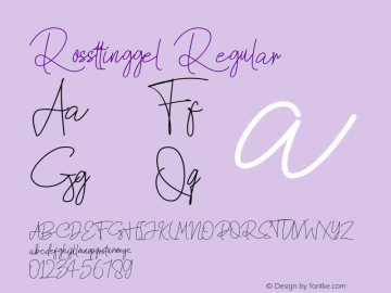 Rossttinggel Version 1.00;March 16, 2020;FontCreator 12.0.0.2525 64-bit Font Sample