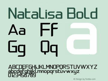 Natalisa Bold Version 1.00;April 7, 2020;FontCreator 13.0.0.2613 64-bit图片样张