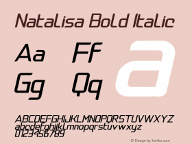 Natalisa Bold Italic Demo Version 1.00;April 15, 2020;FontCreator 13.0.0.2620 64-bit Font Sample