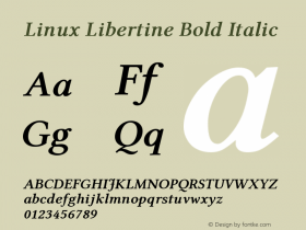 Linux Libertine Bold Italic Version 4.0.5图片样张