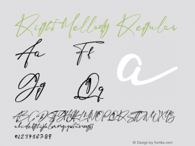 Right  Mellody Version 1.00;May 30, 2020;FontCreator 11.5.0.2430 64-bit Font Sample