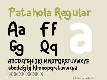 Patahola Version 1.00;June 13, 2020;FontCreator 12.0.0.2525 64-bit Font Sample