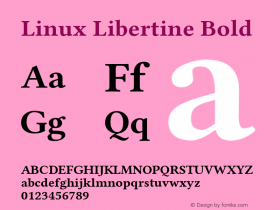 Linux Libertine Bold Version 5.0.0图片样张