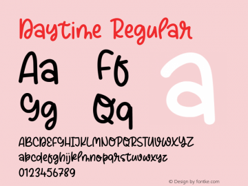 Daytime Version 1.00;September 17, 2020;FontCreator 11.5.0.2430 64-bit Font Sample