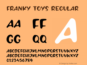 FRANKY TOYS Version 1.00;November 8, 2020;FontCreator 11.5.0.2430 64-bit图片样张