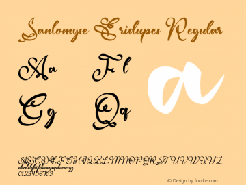Santomyse Eridupes Version 1.00;December 3, 2020;FontCreator 12.0.0.2567 64-bit Font Sample