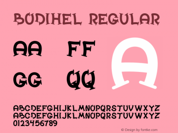 Bodihel Version 1.00;December 6, 2020;FontCreator 12.0.0.2567 64-bit图片样张