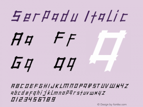 Serpadu Italic Version 1.012;Fontself Maker 3.5.4图片样张