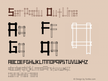 Serpadu Outline Version 1.010;Fontself Maker 3.5.4 Font Sample