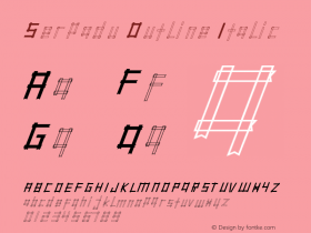 Serpadu Outline Italic Version 1.014;Fontself Maker 3.5.4图片样张