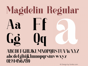 Magdelin Version 1.00;January 7, 2021;FontCreator 12.0.0.2567 64-bit Font Sample