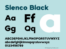 Slenco-Black Version 1.000 Font Sample