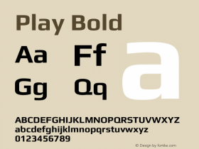 Play Bold Version 2.101; ttfautohint (v1.6) Font Sample