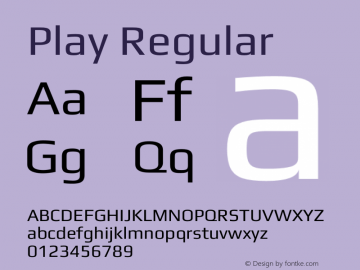 Play Regular Version 2.101; ttfautohint (v1.6)图片样张