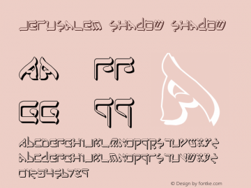 Jerusalem Shadow Shadow 2 Font Sample