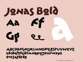 Jonas Bold 1.0 Font Sample