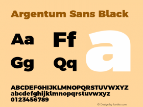 Argentum Sans Black Version 2.006;January 3, 2021;FontCreator 13.0.0.2655 64-bit; ttfautohint (v1.8.3) Font Sample